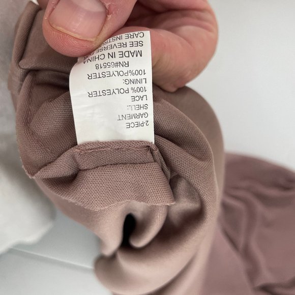 PATRA NWOT New Women's Plus Size 16 Evening Gown Mauve Pink w/ Lace Shell Long - Picture 11 of 16